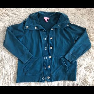 Thrifted vintage blue jacket